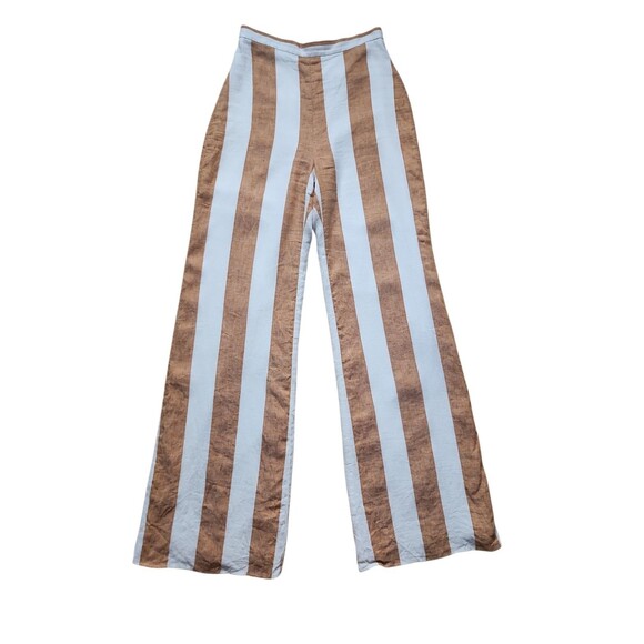 Amanda Uprichard Revolve Linen Pants Womens S Ginger White Striped Coastal Beach - Picture 1 of 7
